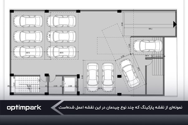 انواع چیدمان پارکینگ آپارتمان
